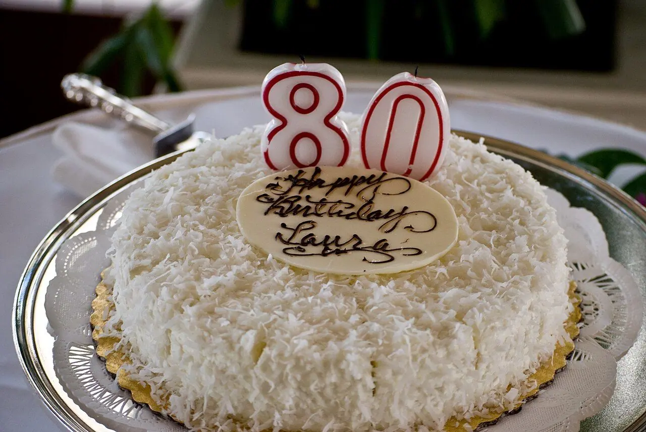 80th Anniversary birthday cake