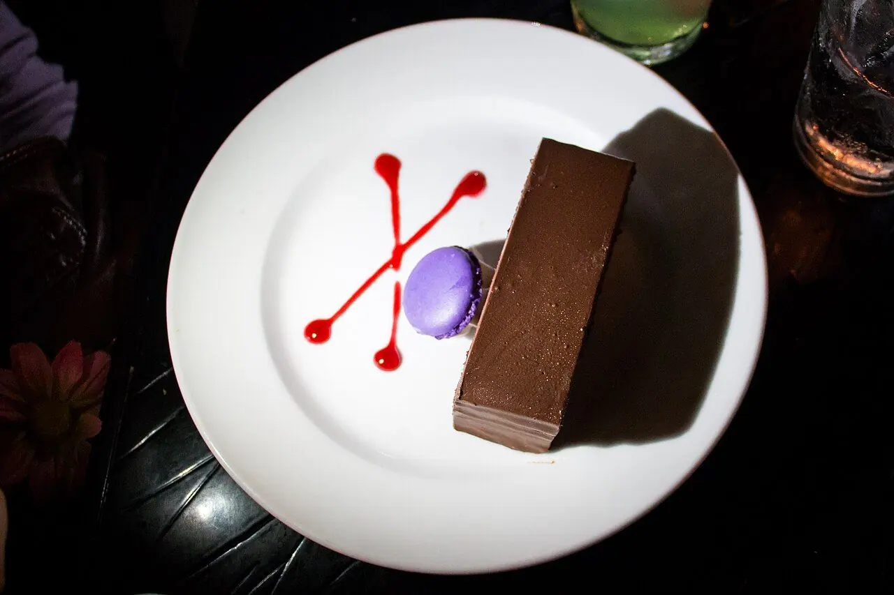 Kim's dessert at Blue Bayou: 8-Layer Chocolate Hazelnut Cake.
