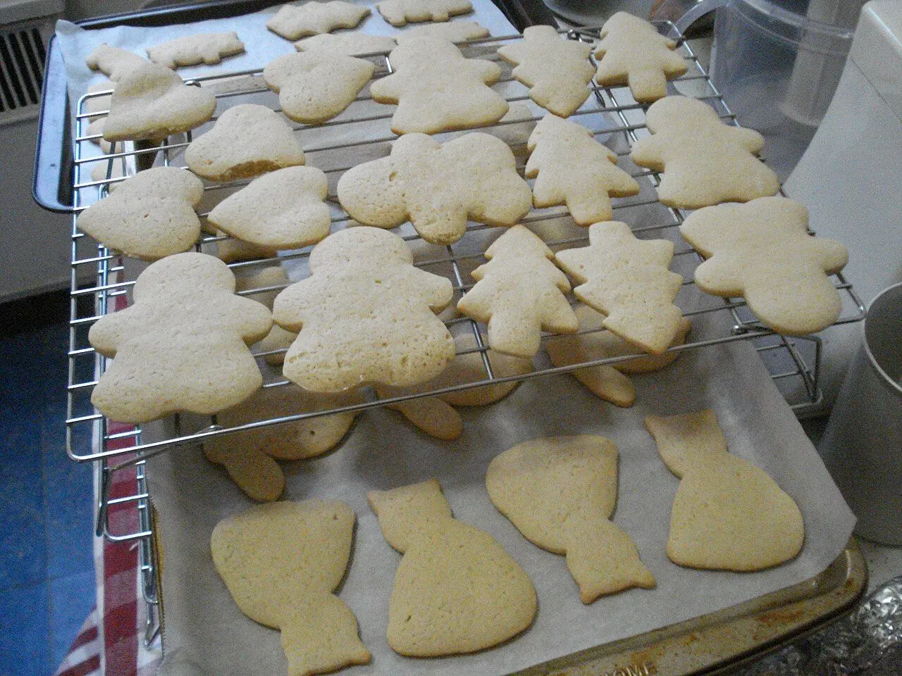 Sugar cookies, baked