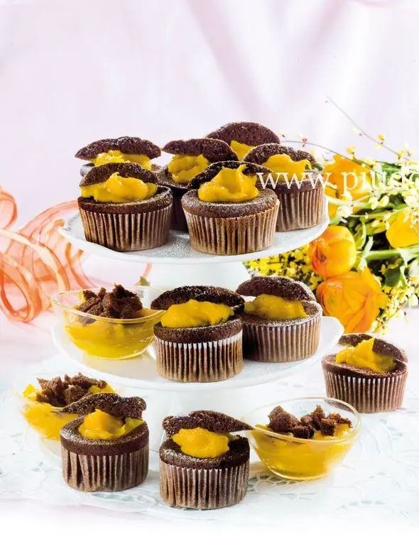 Muffins moretti con zabaione
