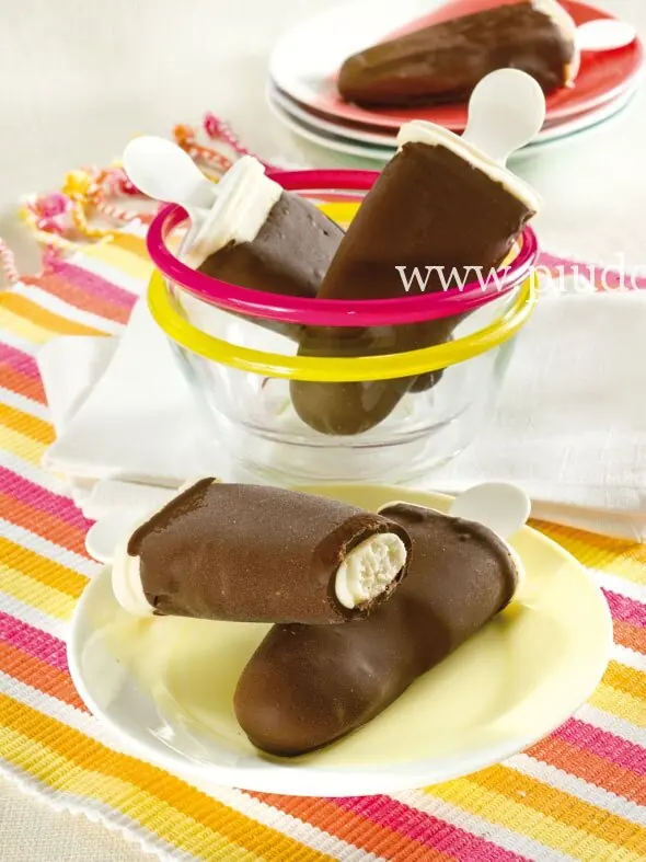 Gelato cioccolato bianco e fondente